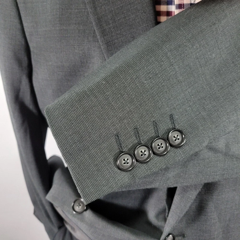 Stafford Men's Sport Coat Blazer Coolmax All Season‎ Eco Made Wool Polyester 46S